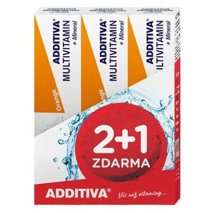 ADDITIVA Sada multivitamin + mineral pomeranč 2+1 ZDARMA 3x 20 šumivých tablet obraz