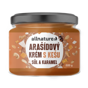 ALLNATURE Arašídový krém s kešu, solí a karamelem 220 g obraz