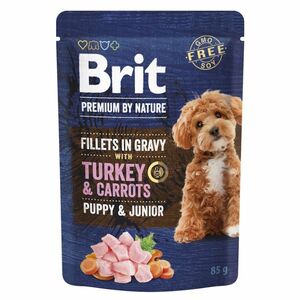 BRIT Premium Dog Puppy Fillets Gravy Turkey&Carrots 85 g obraz