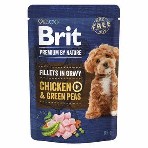 BRIT Premium Dog Fillets Gravy Chicken&Green Peas 85 g obraz