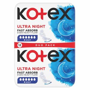 KOTEX Ultra Dámské hygienické vložky Night 12 kusů obraz