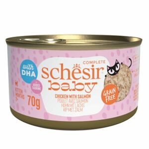 SCHESIR Wholefood konzerva pro koťata kuře a losos 70 g obraz