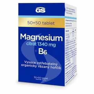 GS Magnesium citrát 1340 mg + B6 50 + 50 tablet obraz