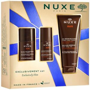 NUXE Exclusively Him Sprchový gel 200 ml + pleťový gel 50 ml + roll-on 50 ml Dárkové balení obraz