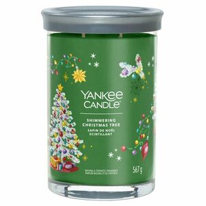 YANKEE CANDLE Signature Tumbler velký Shimmering Christmas Tree 567 g obraz