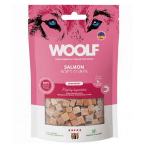 WOOLF Pamlsky pro psy soft cubes losos 100 g obraz