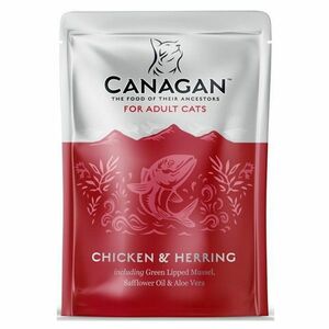 CANAGAN Chicken & herring kapsička pro kočky 85 g obraz