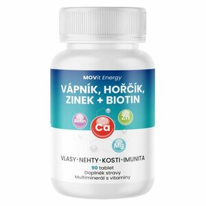 MOVIT ENERGY Vápník Hořčík Zinek Biotin 90 tablet obraz