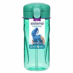 SISTEMA Láhev Quick Flip Top s brčkem zelená 520 ml obraz