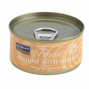 FISH4CATS Finest sardinka s krevetami konzerva pro kočky 70 g obraz