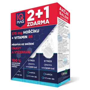 IQ MAG hořčík + B6 šumivé tablety 2+1 zdarma obraz