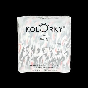 KOLORKY Day srdce L 8-13 kg jednorázové eko plenky 19 ks obraz