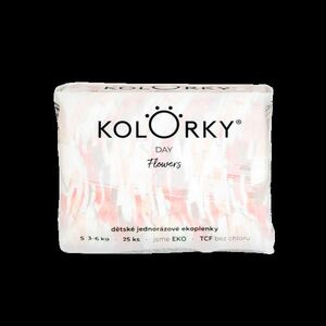 KOLORKY Day - květy - S (3-6 kg) jednorázové eko plenky 25 ks obraz