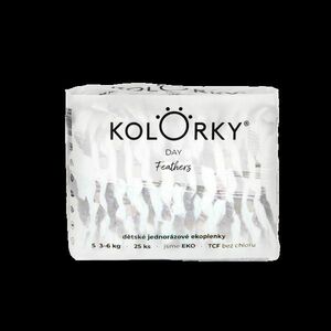 KOLORKY DAY - peří - S (3-6 kg) jednorázové eko plenky 25 ks obraz