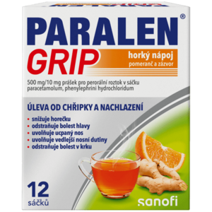 PARALEN Grip Horký nápoj pomeranč a zázvor 12 sáčků obraz