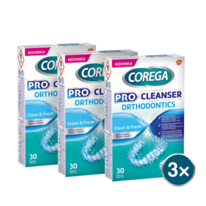 COREGA čisticí tablety Pro Cleanser Orthodontics 3 x 30 tablet obraz