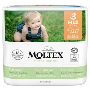 MOLTEX Dětské plenky Pure & Nature Midi 4-9 kg 33 ks obraz