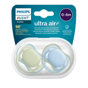 PHILIPS AVENT Šidítko Ultra air neutral 0-6m chlapec modrá 2 ks obraz