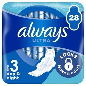 ALWAYS Ultra hygienické vložky den a noc (velikost 3) s křidélky 28 ks obraz