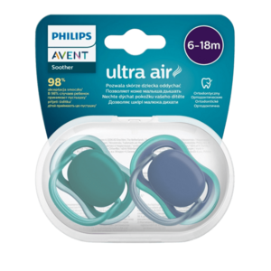 PHILIPS AVENT Šidítko Ultra air neutral 6-18m chlapec modrá 2 ks obraz