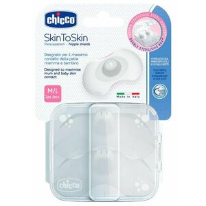 CHICCO Chránič bradavek SkinToSkin silikon M / L 2 ks obraz