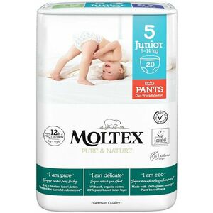 MOLTEX Pure & Nature Natahovací plenkové kalhotky Junior 9–14 kg 20 ks obraz