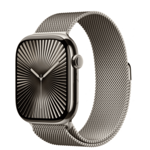 APPLE Watch Series 10 GPS + Cellular 46mm Natural Titanium Case with Natural Milanese Loop - M/L obraz