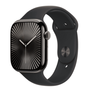 APPLE Watch Series 10 Cellular 46mm Břidlicově šedý titan s černým sportovním řemínkem M/L obraz