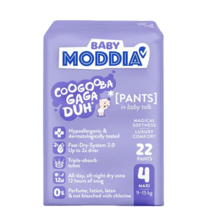 MODDIA BABY Plenkové kalhotky 4 Maxi (9–15 kg), 22 ks obraz