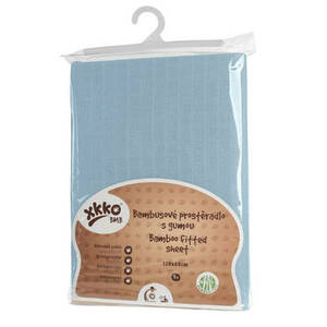 XKKO BMB Plachta s gumou do postýlky, Baby Blue 120 x 60 cm obraz