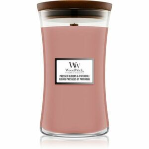 Woodwick Pressed Blooms & Patchouli vonná svíčka s dřevěným knotem 609, 5 g obraz