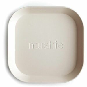 Mushie Square Dinnerware Plates talíř Ivory 2 ks obraz