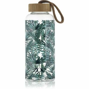 ZOE Bamboo Glass Bottle skleněná láhev na vodu barva Tropic green 550 ml obraz