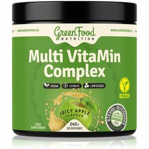 GreenFood Nutrition Multi VitaMin Complex prášek s multivitamínovým komplexem příchuť Juicy Apple 240 g obraz