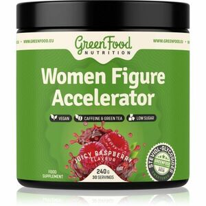 GreenFood Nutrition Women Figure Accelerator prášek pro podporu spalování tuků příchuť Juicy Raspberry 240 g obraz