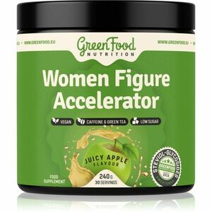 GreenFood Nutrition Women Figure Accelerator prášek pro podporu spalování tuků příchuť Juicy Apple 240 g obraz