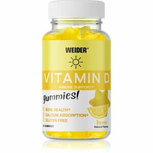 Weider Vitamin D3 Gummies želé bonbóny pro podporu správného vstřebávání vápníku a fosforu příchuť Lemon 50 ks obraz