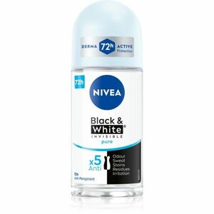 NIVEA Invisible Black & White Pure antiperspirant roll-on 48h 50 ml obraz