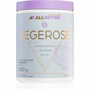 Allnutrition Alldeynn Vegerose veganský protein s probiotiky příchuť White Chocolate & Raspberry 500 g obraz