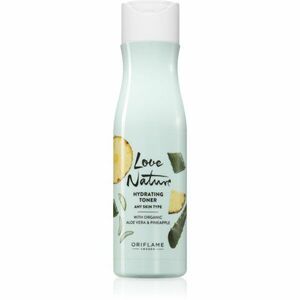 Oriflame Love Nature Organic Aloe Vera & Pineapple hydratační pleťová voda 150 ml obraz