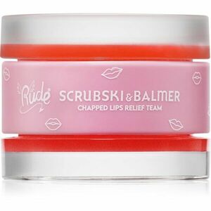 Rude Cosmetics Scrubski & Balmer balzám a peeling na rty odstín Juicy Peach 7.5 g obraz