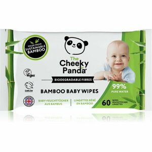 Cheeky Panda Bamboo Baby Wipes vlhčené ubrousky pro děti z bambusu 60 ks obraz