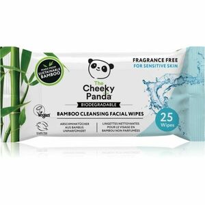 Cheeky Panda Bamboo Cleansing Facial Wipes vlhčené čisticí ubrousky pro citlivou pleť 25 ks obraz