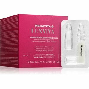 Medavita LUXVIVA Color Fixative Structuring Filler ampule po barvení pro všechny typy vlasů 12x7 ml obraz