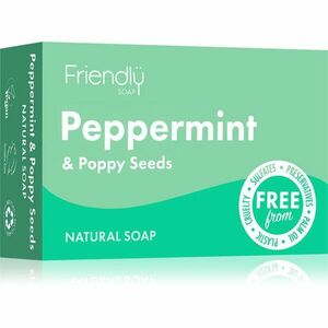 Friendly Soap Natural Soap Peppermint & Poppy Seeds přírodní mýdlo 95 g obraz