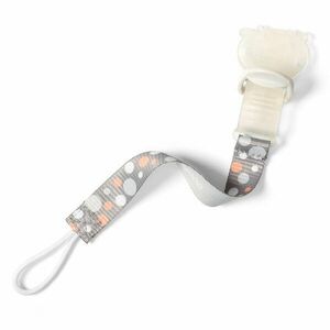 BabyOno Pacifier Holder klip na dudlík pro děti od narození Grey/Orange 1 ks obraz