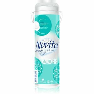 NOVITA Delicate bavlněné tamponky pro odlíčení a čištění pleti 80 ks obraz