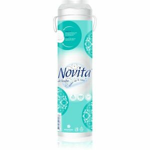 NOVITA Delicate bavlněné tamponky pro odlíčení a čištění pleti 100 ks obraz