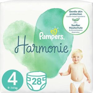 Pampers Harmonie Size 4 jednorázové pleny 9 – 14 kg 28 ks obraz