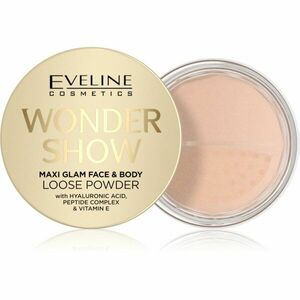 Eveline Cosmetics Wonder Show rozjasňující sypký pudr na obličej a tělo Maxi Glam 6 g obraz